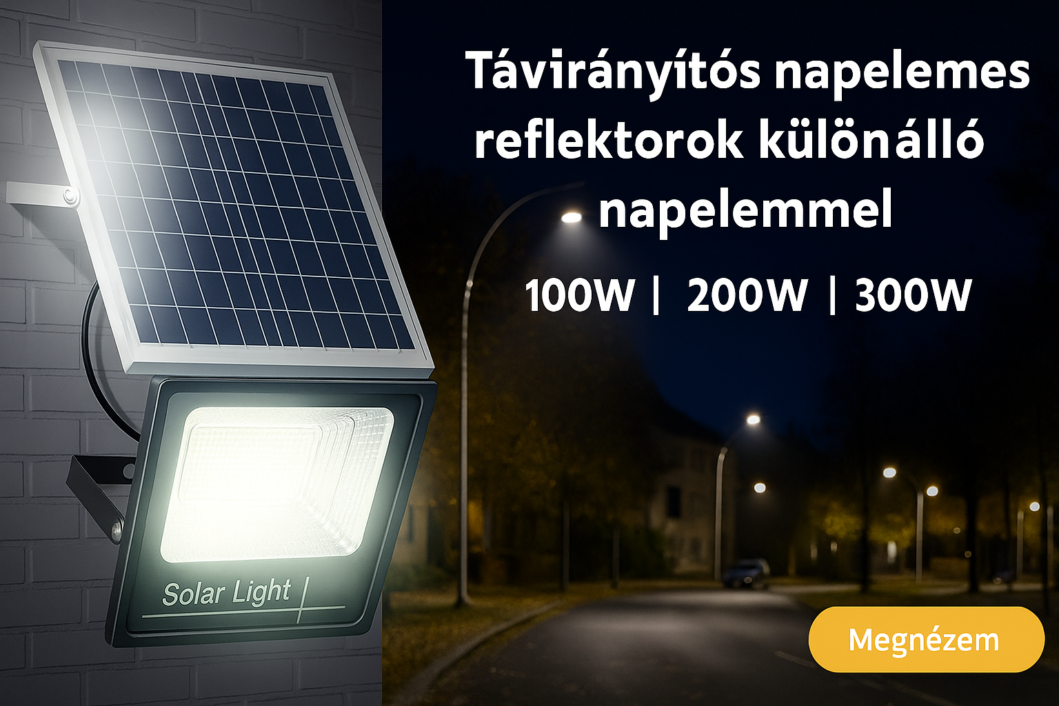 Távirányítós napelemes reflektorok 6.490 Forinttól!